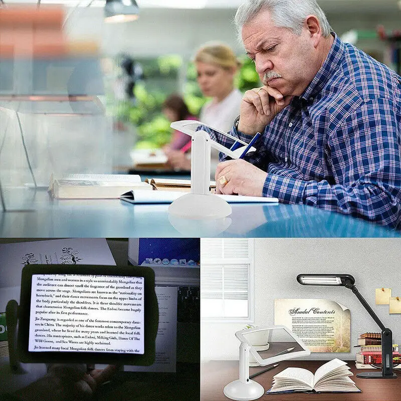 

360° Magnifier LED Table Light Desktop Reading Lamp For Craft Threading Needle