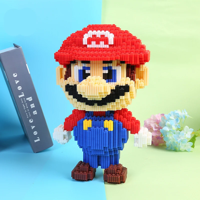 4500 шт. видеоигры Super Mario большой красный рисунок 3D модель мини конструкторных