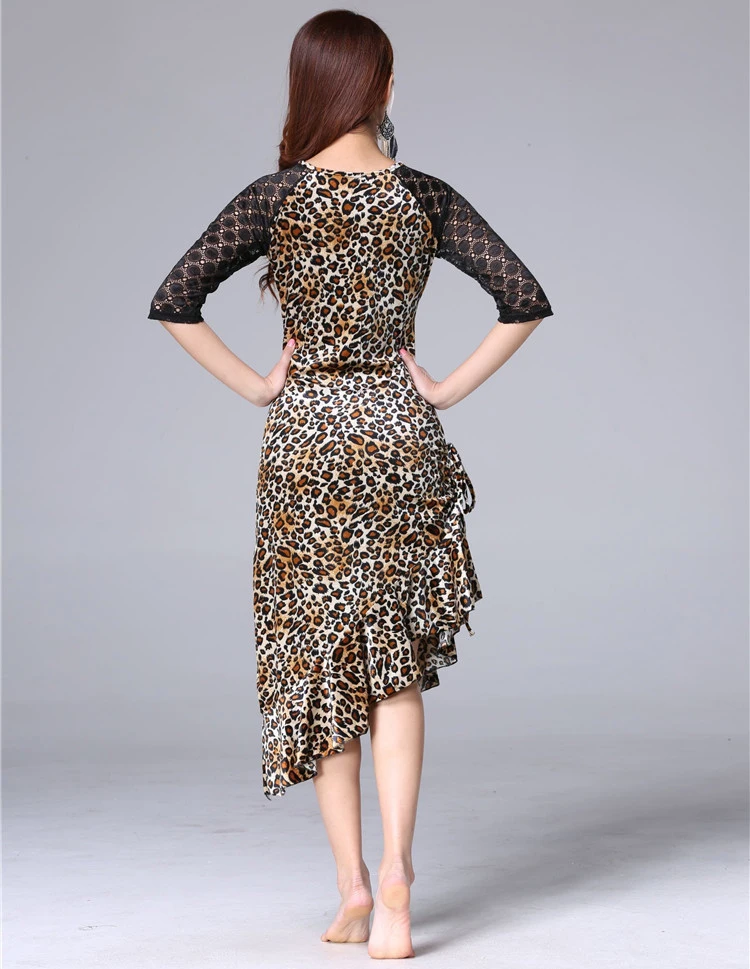 Женское леопардовое платье для латиноамериканских танцев бальные платья ча