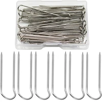 50pcs fork pins quilting metal u pins craft straight quilting pins for sewing fabric applique craft jewelry making sewing pins
