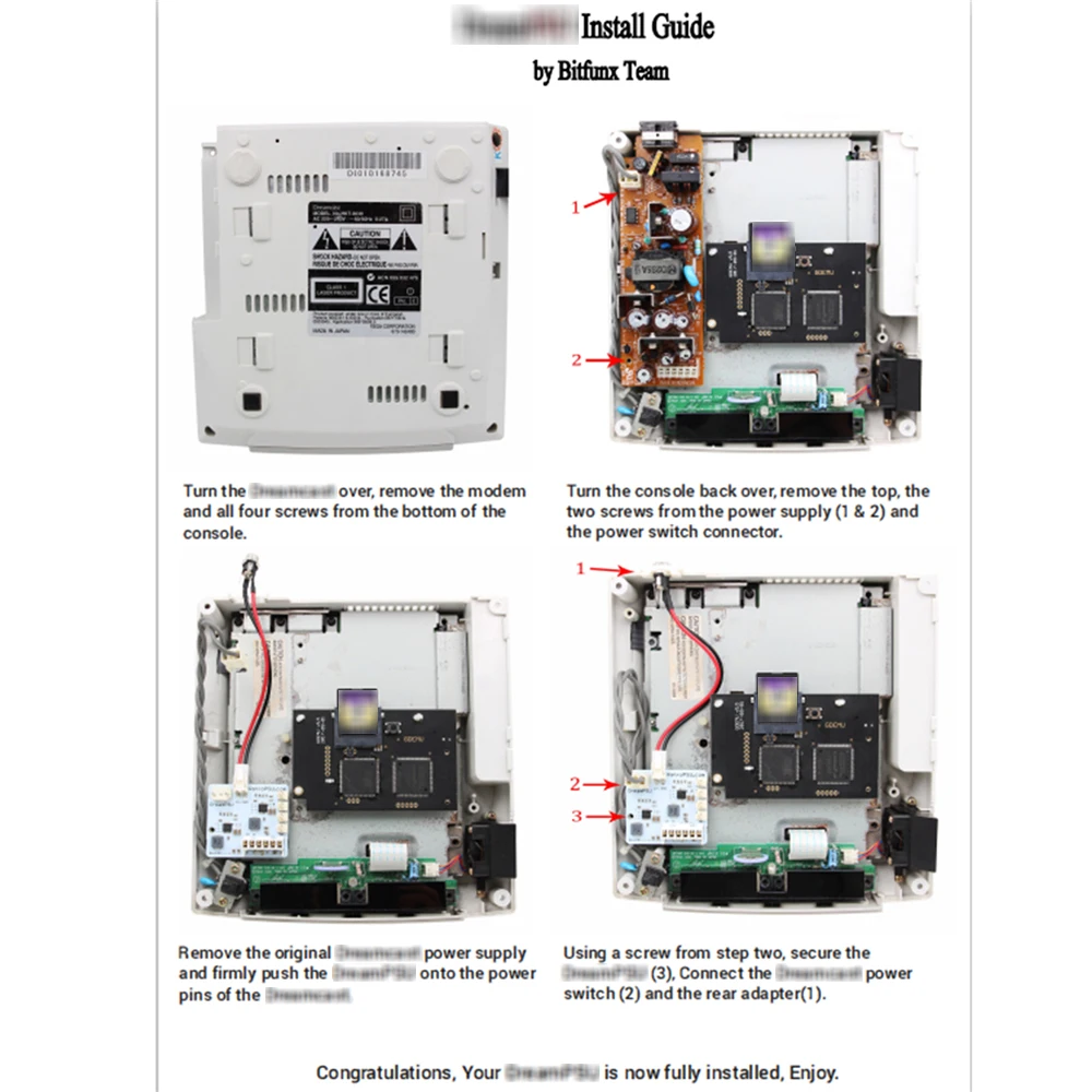 

Replacement 12V Power Supply Set Rev2.0 Version for Sega Dreamcast Game Console Accessories