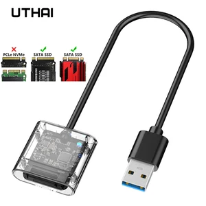 UTHAI M2 SSD чехол SATA шасси M.2 к USB 3,0 SSD адаптер для PCIE NGFF SATA M  B Key SSD Disk Box M.2 SSD чехол