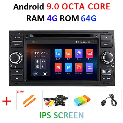 DSP ips 2 din Android 9,0 4G 64G Автомобильный gps для Ford Mondeo S-max Focus C-MAX Galaxy Fiesta transit Fusion подключение kuga dvd-плеер - Цвет: 9.0-4G 64G IPS-B