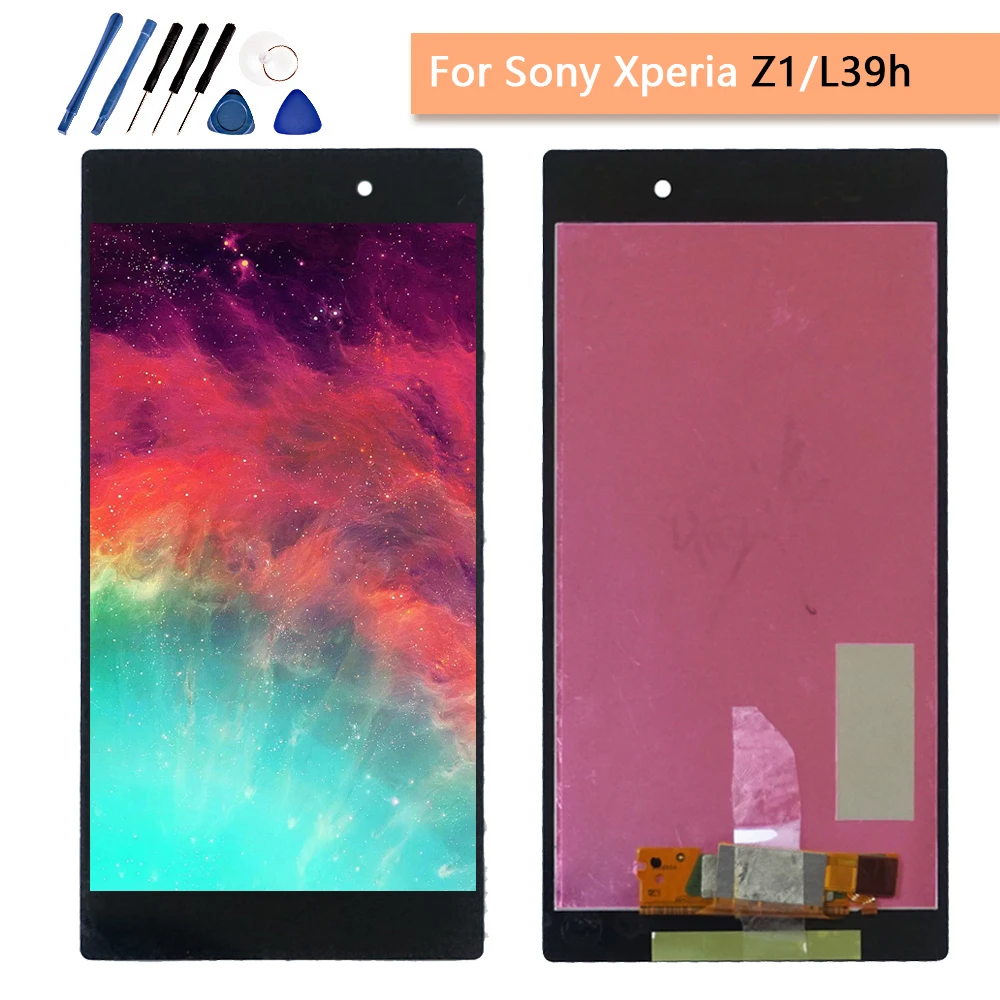 Гарантия 5 0 '願LCD для SONY Xperia Z1 дисплей сенсорный экран с рамкой L39 L39H C6902 C6903 LCD