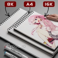 8k16ka4 50 sheets thicken paper sketch book student art painting drawing watercolor book graffiti sketchbook school stationery