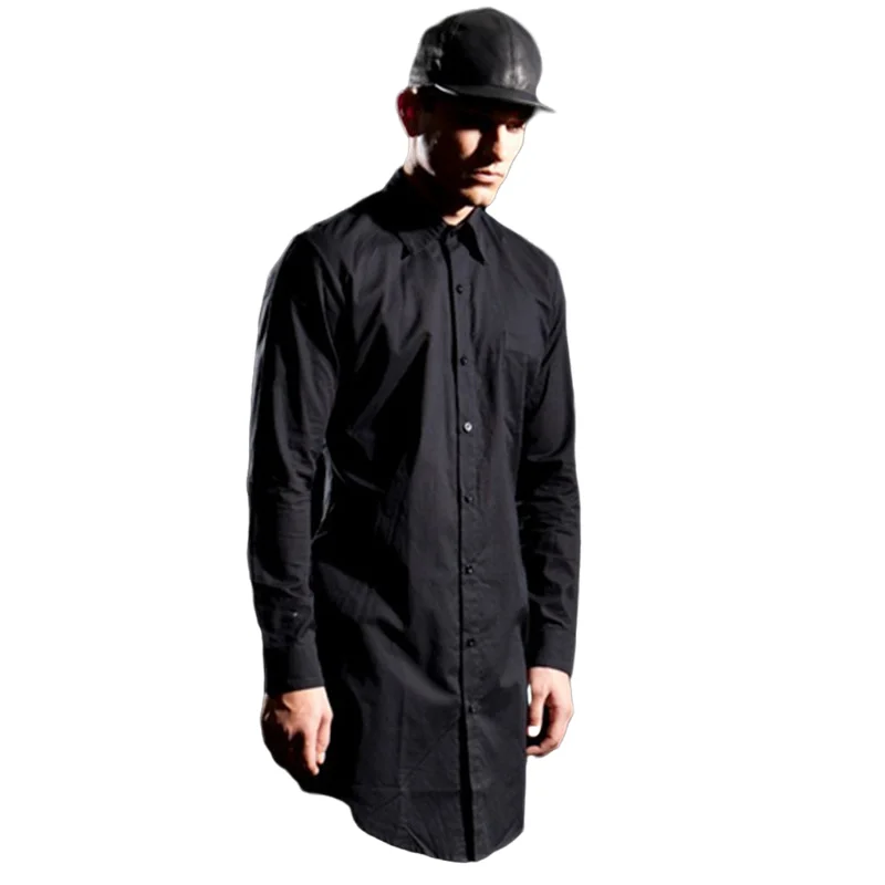 Мужская рубашка с длинными рукавами Повседневная Длинная индивидуализированная