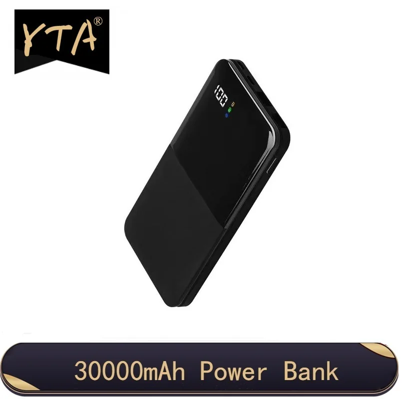Портативное зарядное устройство 30000 мА портативное USB Внешнее для Xiaomi Mi 9 8 iPhone