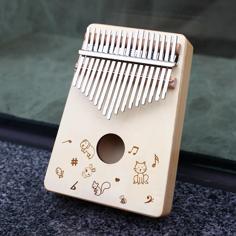 KERUS Instrumen калимба 17 клавиш с деревом из красного дерева портативное пианино для