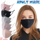 Многоразовая моющаяся маска в горошек для взрослых, регулируемая дышащая Ветрозащитная маска, многоразовая маска, маска для лица