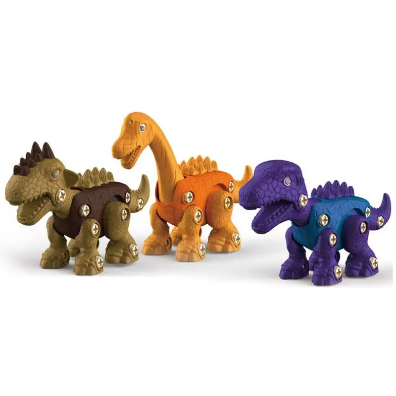

DIY Electric Drill Disassembly Assembly Dinosaur Toy Set 6 In 1 Twisted Screw Nut Combination Dinosaur Puzzle Model Toy Boy Kids