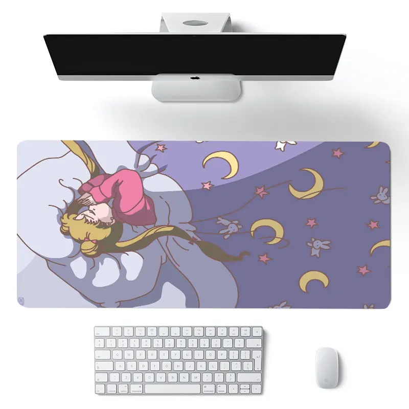 

Anime kawaii Big Mouse Pad Large Rubber Gaming Mat Speed Kawaii XL MousePad Keyboard Locking Edge Otaku Compute mouse pad