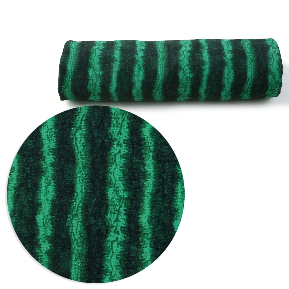 Трикотажное трикотажное полотно 50*145 см арбузно зеленое из хлопка и спандекса