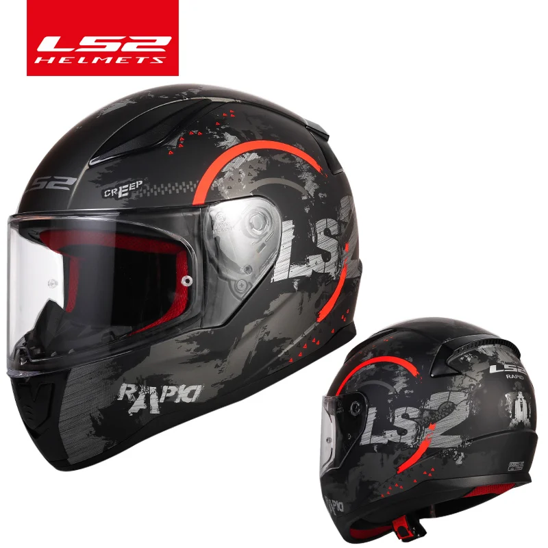 matte black spread LS2 Быстрый Полный лицевой мото rcycle шлем moto capacete ls2 ff353 ABS безопасная структура уличный гоночный шлем - Цвет: matte black spread