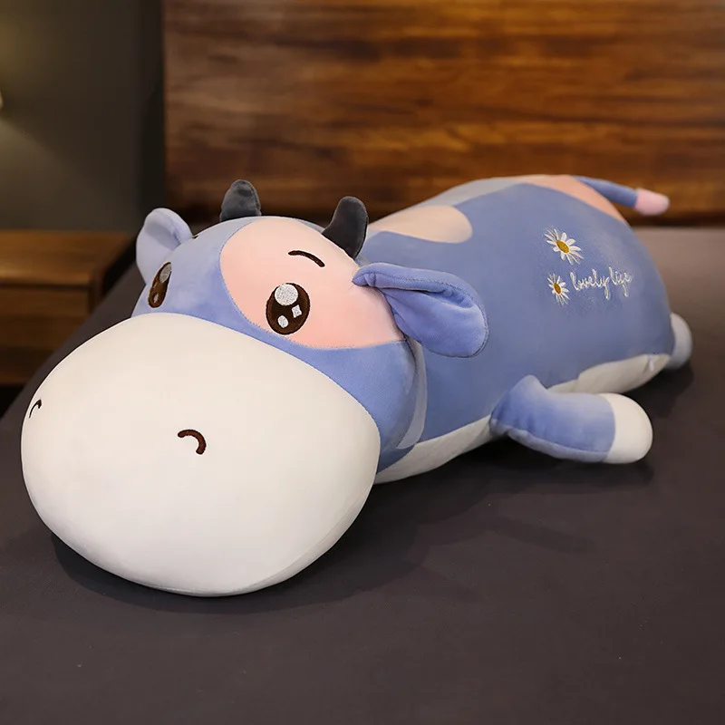 

Новый большой плюшевый хлопок ромашки корова игрушка милый Крупный рогатый скот плюшевые животные коровы Мягкая кукла спящие игрушки пода...