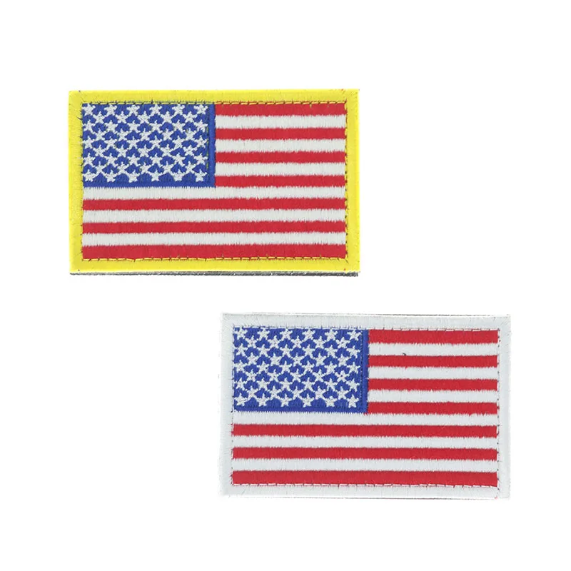 Значок с вышивкой в виде американского флага военная Униформа США золотой