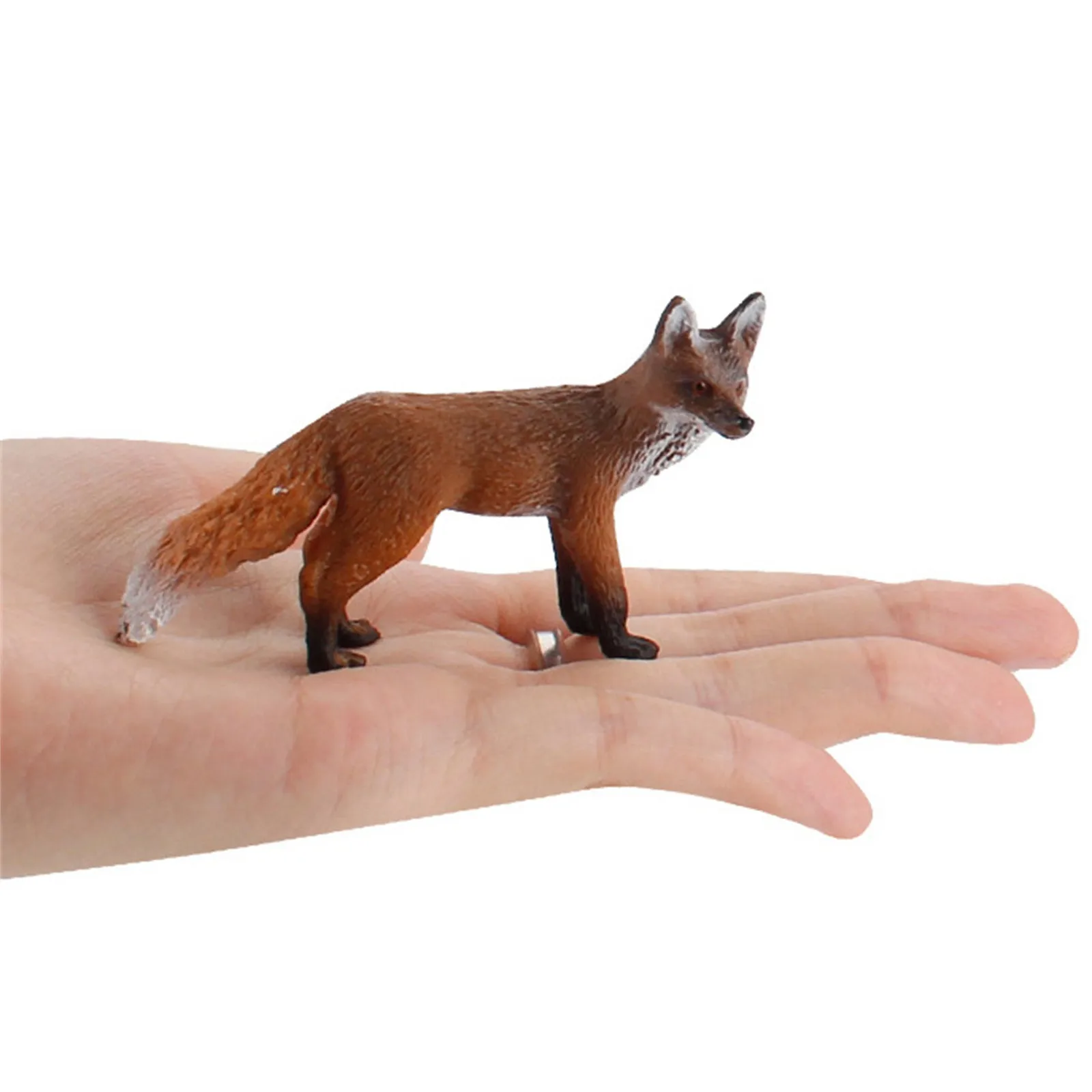 

New Forest Wildlife Animals Fox Simulation Animal Figurine Red Fox Action Figure PVC Miniature Educational Model Toy Kids Gifts