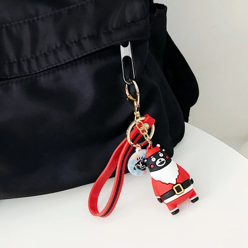Милый мультяшный брелок Kumamon Bear с животным для ключей женские брелоки