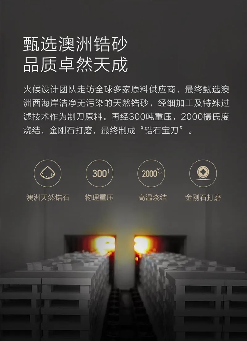 Huohou набор нано-керамических ножей 4, 6, 8 дюймов, нож шеф-повара, острый светильник, дружественный китайский кухонный нож от xiaomi Youpin