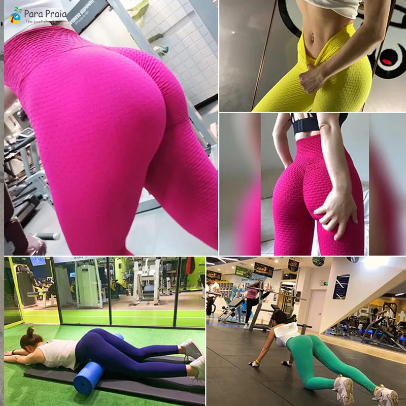 Butt Lifter леггинсы со складками штаны для йоги спортивная одежда женщин Высокая