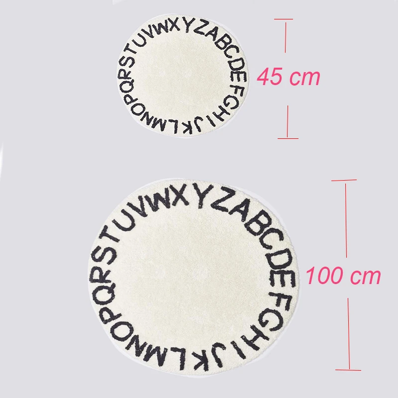 Развивающий детский коврик INS 26 букв алфавита Круглый игровой для малышей декора