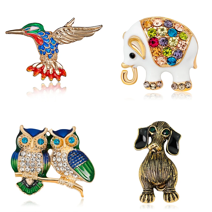 1 шт. Классическая эмалированная брошь в виде совы|Броши| |