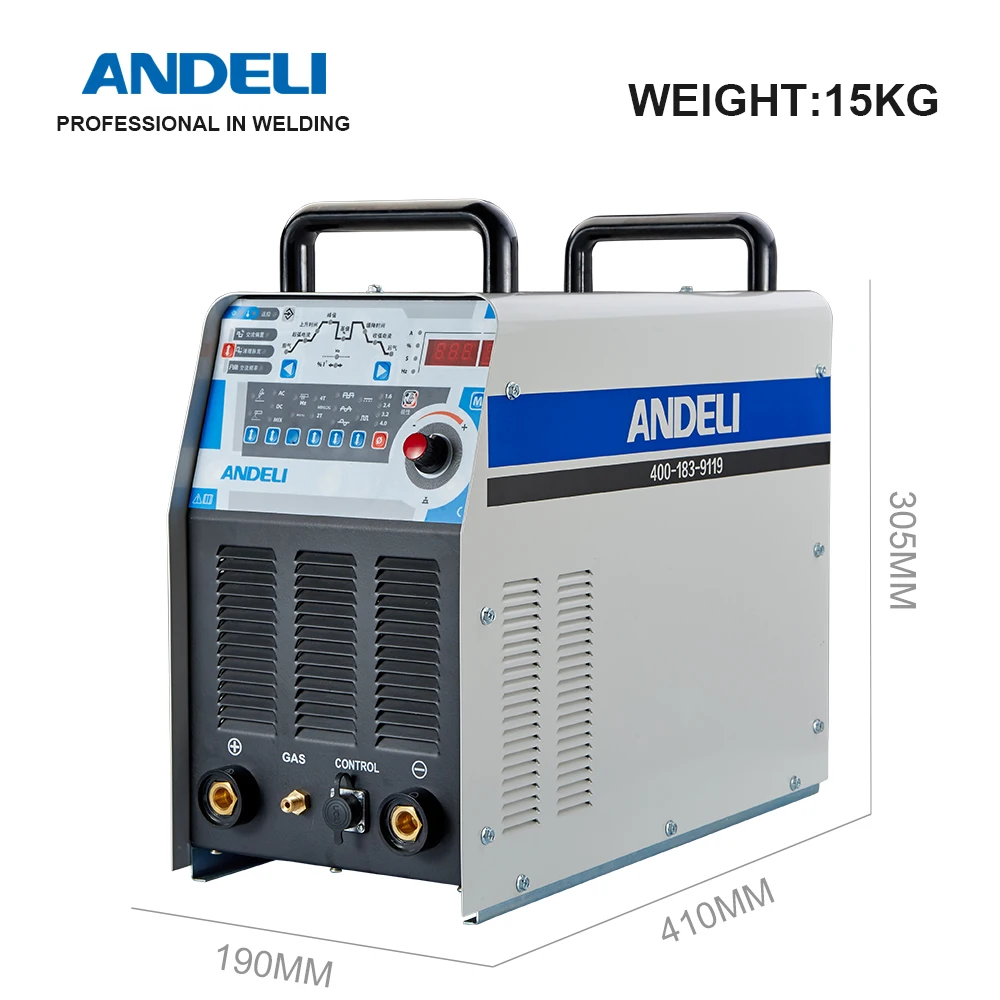 Andeli TIG 250PAC Omvormer Digitale Blokgolf Ac Dc Pulse Lasser Met aluminum Tig Lassen Machine|Аргоновые сварочные