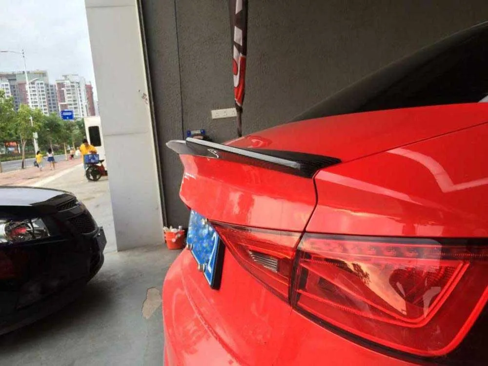 Для A3 S3 8V задний багажник из углеродного волокна спойлер крыло для Audi A3 S3 8V Sedan 2013