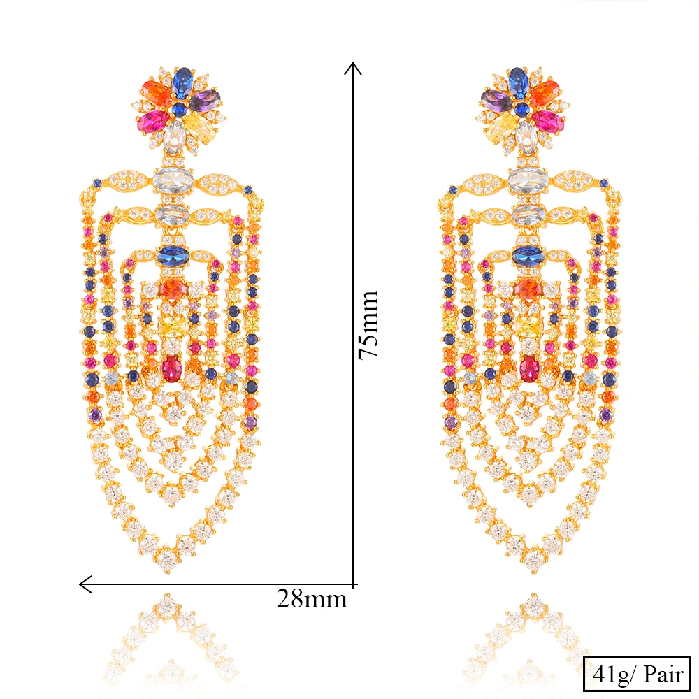 Женские серьги-подвески с цепочкой GODKI свадебные ювелирные украшения кисточками
