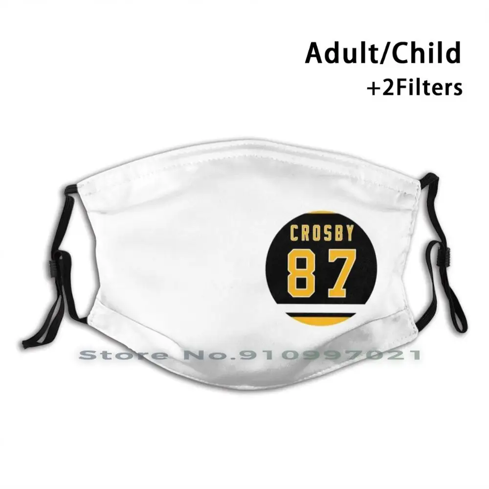 Многоразовая маска Sidney Crosby с принтом Pm2.5 модная для лица фильтром детей и