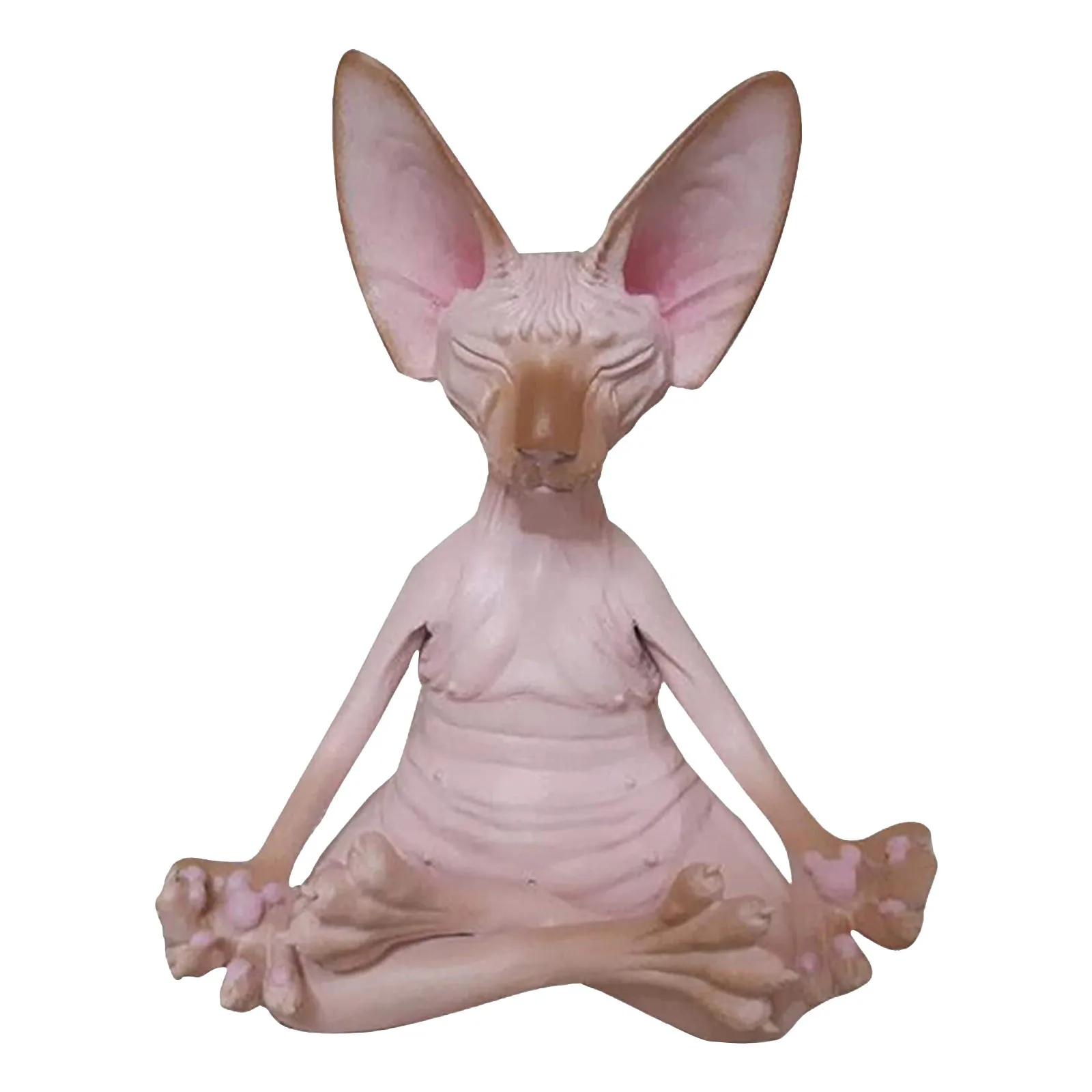 

Whimsical Black Buddha Cat Figurine Meditation Yoga Collectible Happy Cat Decor Art Sculptures Outdoor Garden Statues Figurines