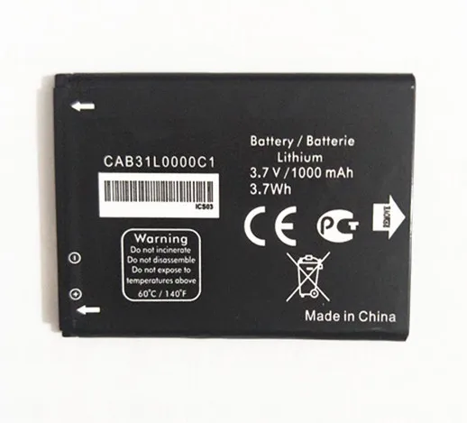 1 шт. 100% высококачественный аккумулятор CAB31L0000C1 для Alcatel i808 / TCL T66 A890 мобильный