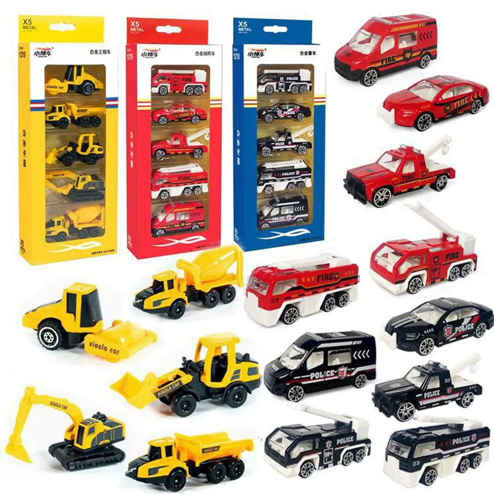

5pcs/set High Simulation Car Toys Vehicles Model Educational Toy for Kids