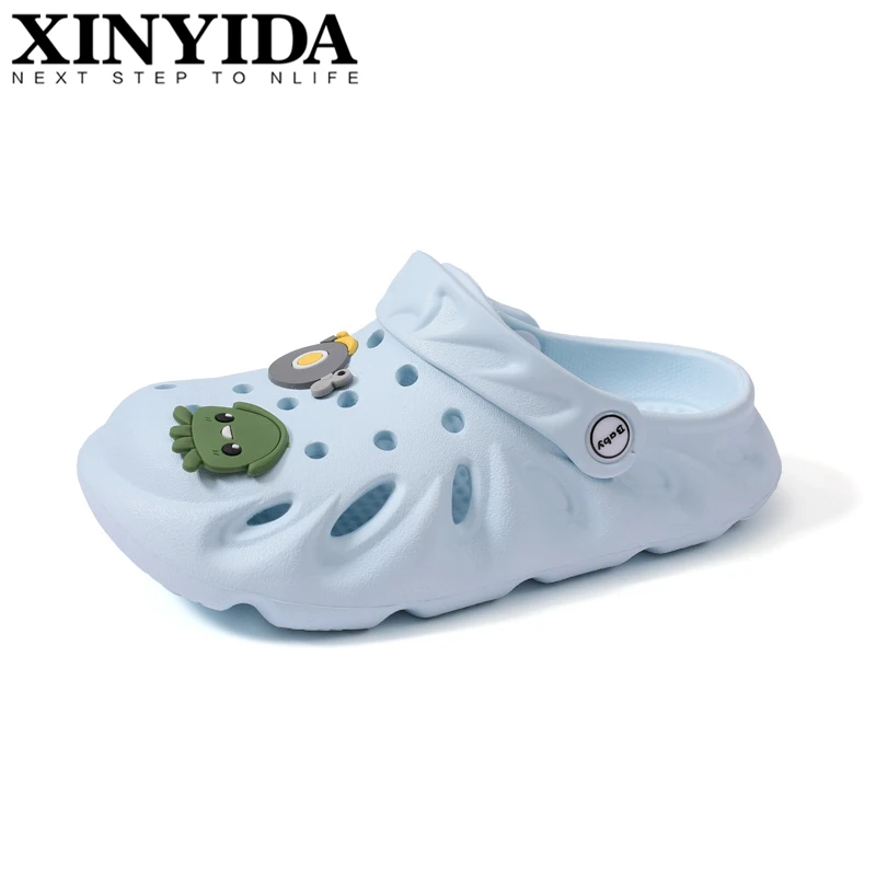

New Arrivals Summer Children's Clogs Slip On Breathable Cool Sandals Lightweight Boys & Girls Mules Flat Slippers Big Size 24-35