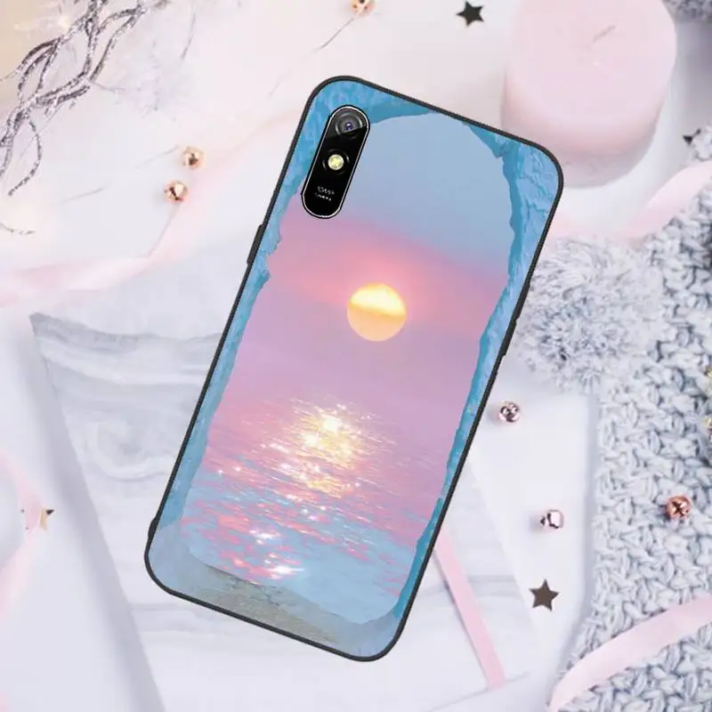 

Moon starry sky sun creative illustration Phone Case For Xiaomi Mi Redmi Note 7 8 9 pro 8T 9T 9S 9A 10 Lite pro