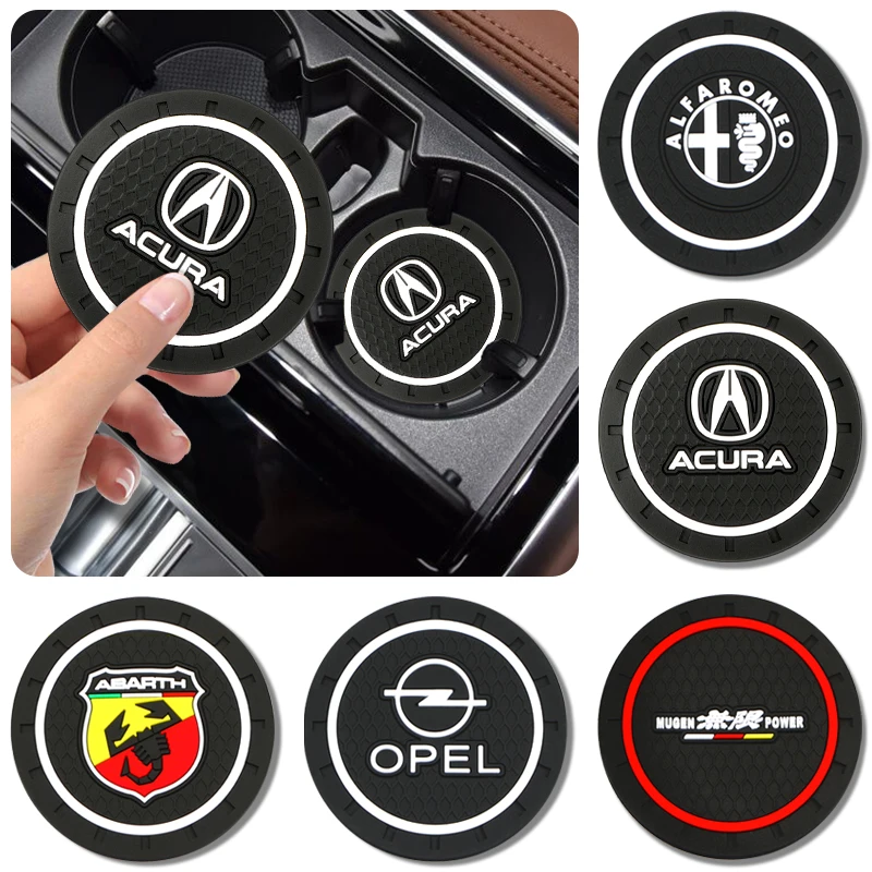 Автомобильный нескользящий коврик-подставка для чашки 2 шт. силиконовая