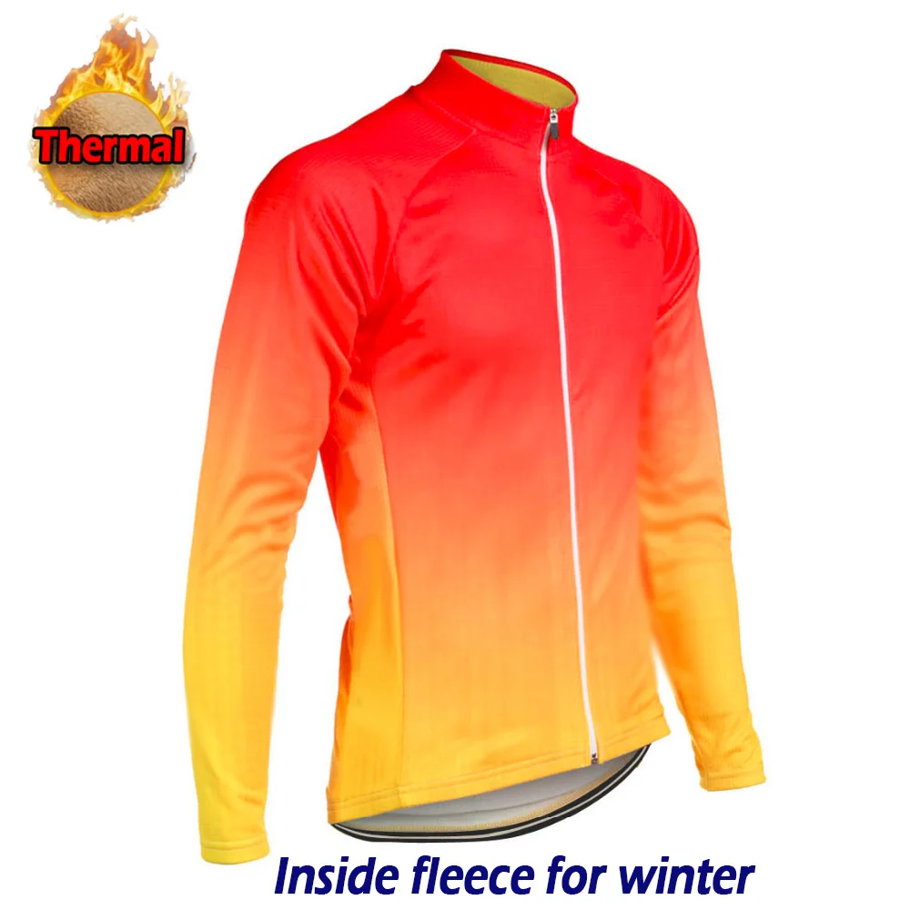 

Thermal Winter Fleece Sleeve Cycling Jersey Riding Bike MTB Sports outdoors Mountain Racing Bicycle 2021 Warm Clothing Jacket