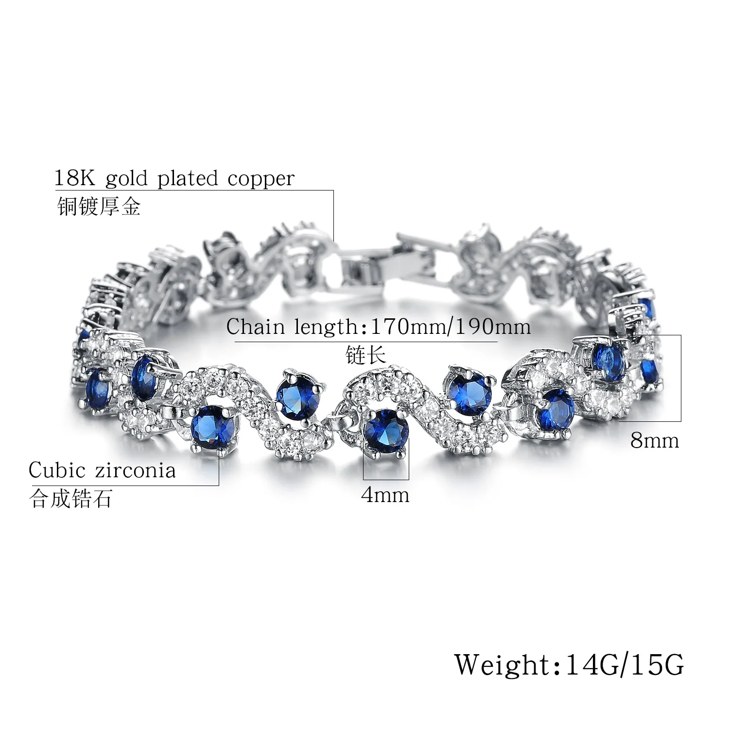 

TFB03 The new Korean version of the popular crystal bracelet in 2019