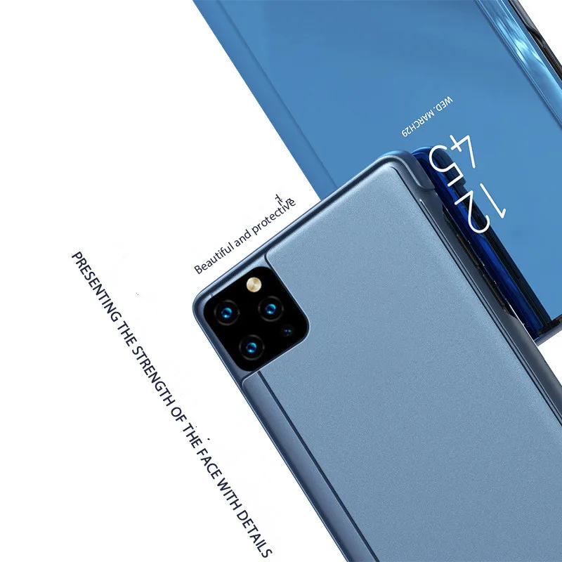 100 шт./лот зеркальный флип-чехол для телефона iPhone 11 Pro Max XR XS X 7 8 6 6S Plus SE2 SE 2