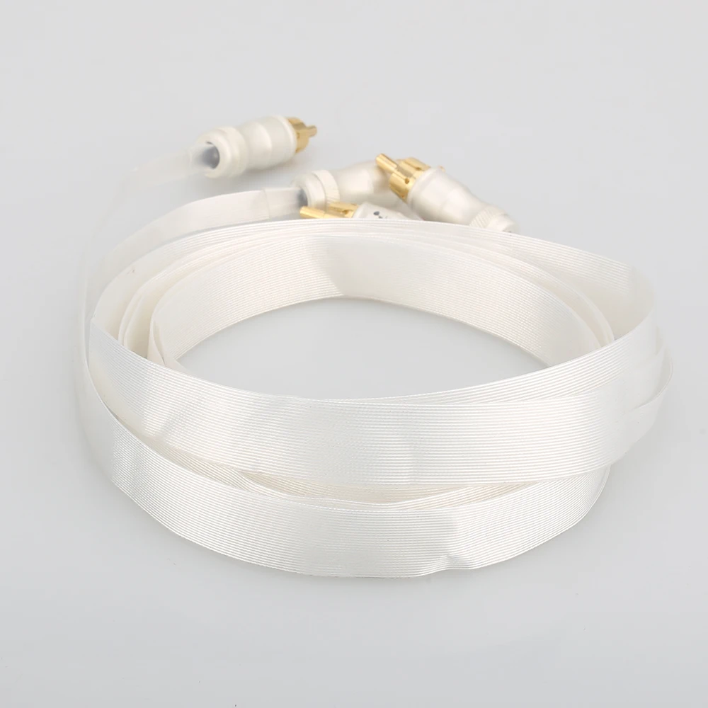 Hi-Fi посеребренный кабель синий белый Heven king позолоченный Соединительный RCA |