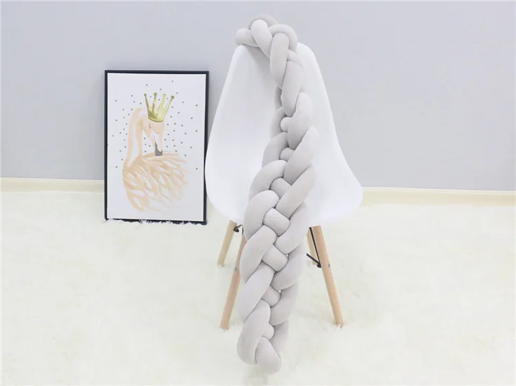 Бампер для новорожденных с узлом длиной 3 м коса подушка детской кровати бампер в