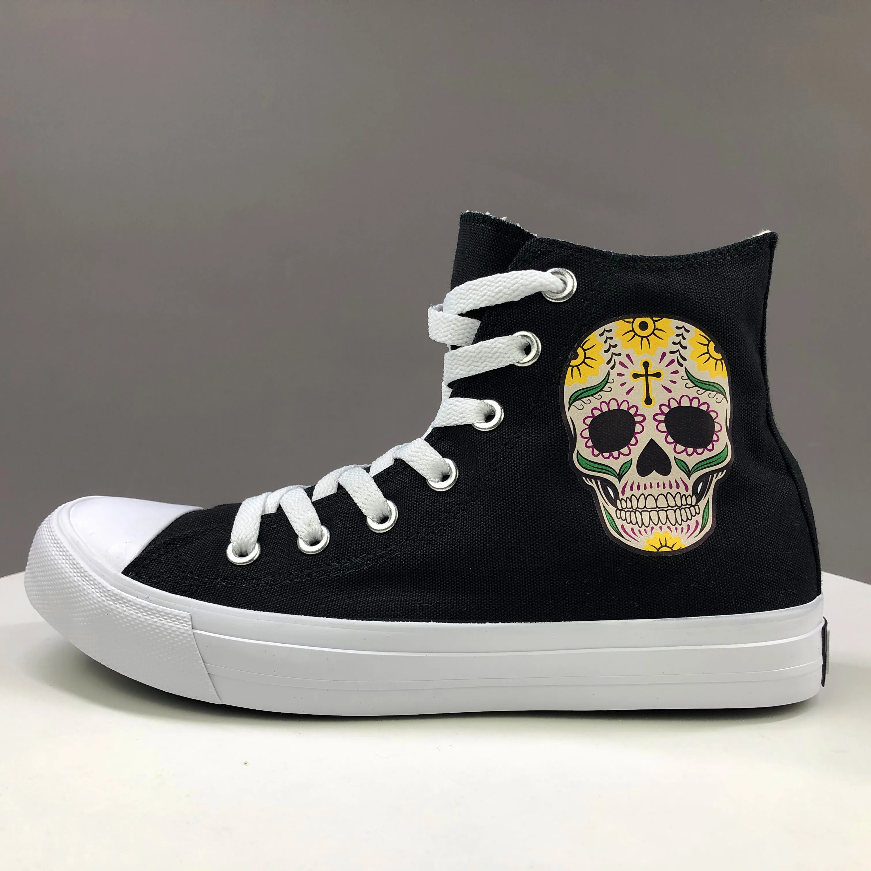 Вэнь дизайн красочный мексиканский стиль череп тату белый черный мужчины