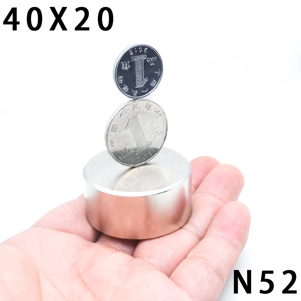 1 шт./лот N52 40x20 мм магнит горячий круглый сильный редкоземельный неодимовый