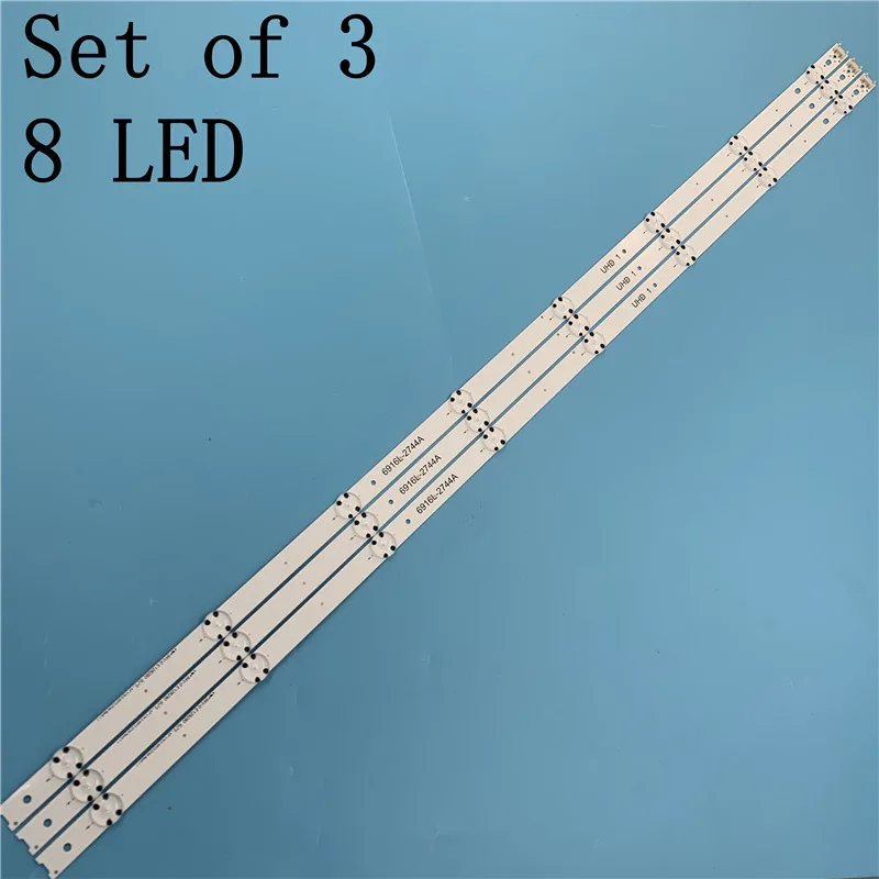 

LED Backlight Strip 8 lamp 6916L-2744A 6916L-2743A 6916L-2867B 2867A 2867G for LG 43" V17 43LJ614V 43LV340C 43UJ670V LC430DQE