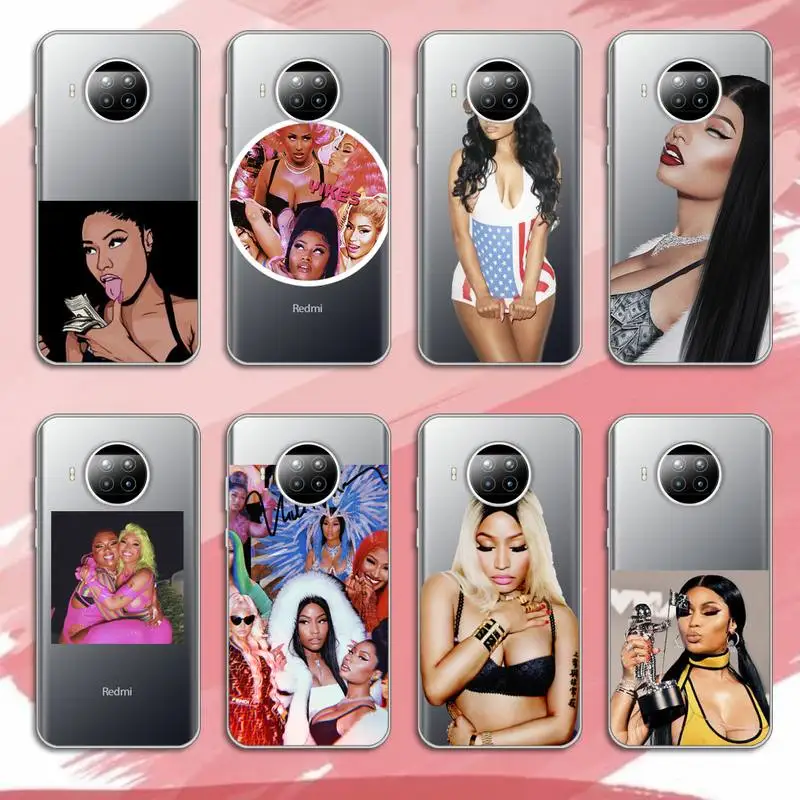

Nicki Minaj famous singer Phone Case Transparent for Xiaomi Redmi note 10 t 8 9 pro lite 11 high quality etui