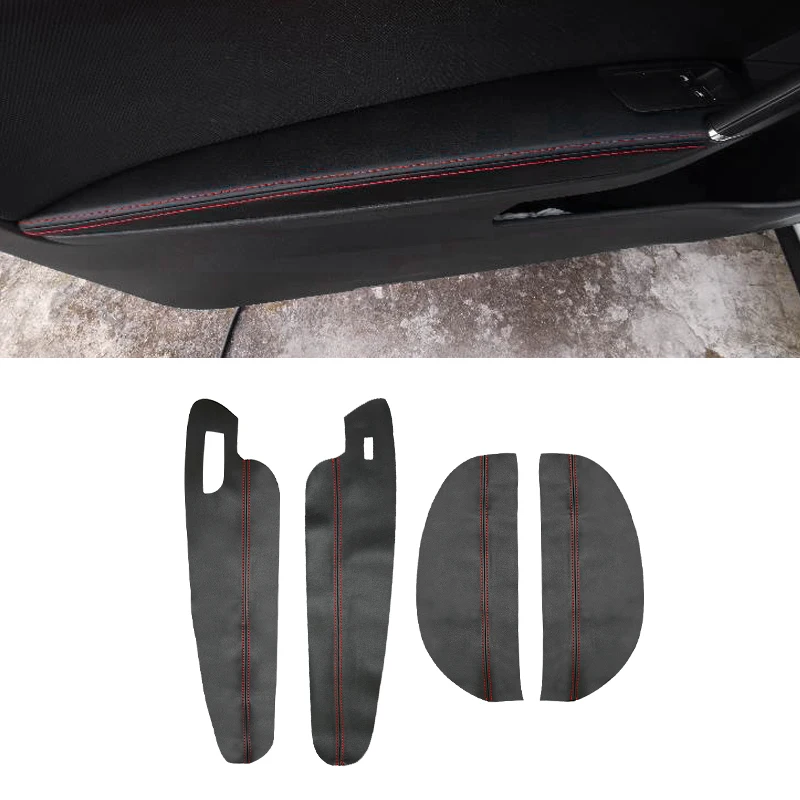 

ONLY 3 DOORS CAR For VW Golf 7 MK7 VII 2014 2015 2016 2017 2018 Microfiber Leather Car Interior Door Armrest Panel Cover Trim