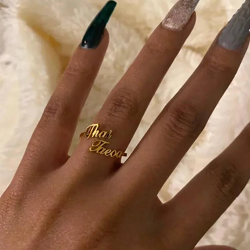 Персонализированные именные Кольца На заказ английские кольца модные ювелирные