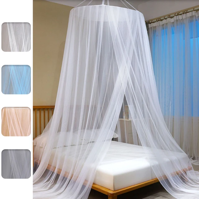 Bed Lace Mosquito-proof Round Top Net Tent Curtain Fairy Mosquito Net Bed Canopy Camping Mosquito Net Repellent Tent Bed Curtain