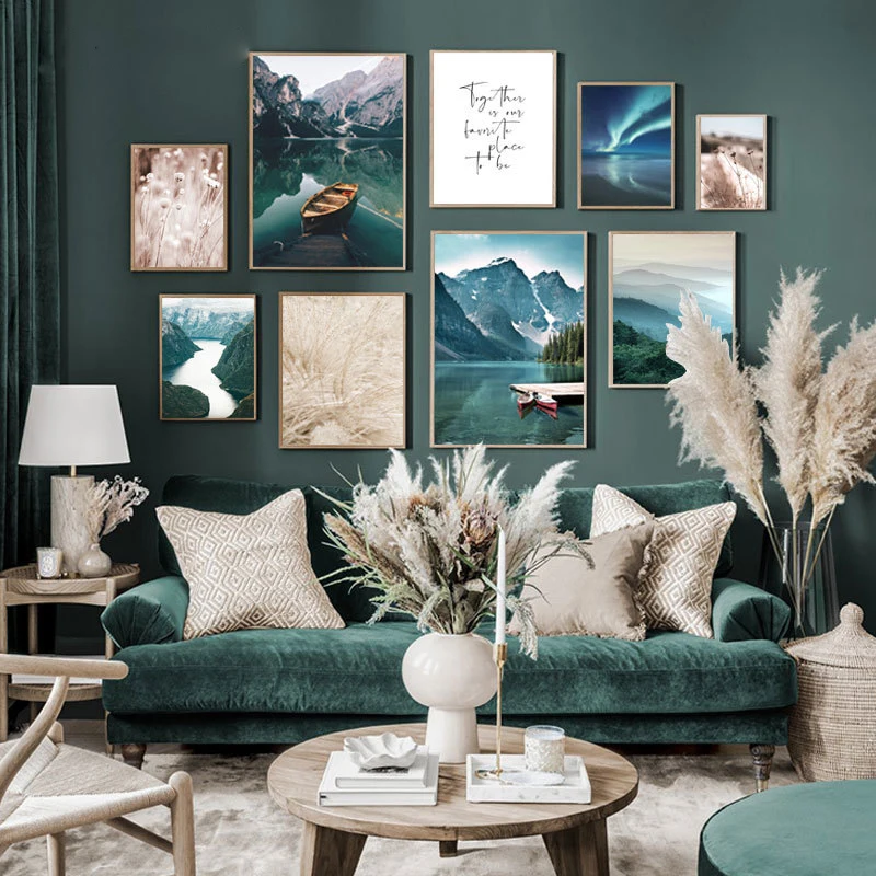 

Nordic Style Posters And Prints Landscape Posters On The Wall Mountains Lakes Canvas Painting Wall Picture For Living Room