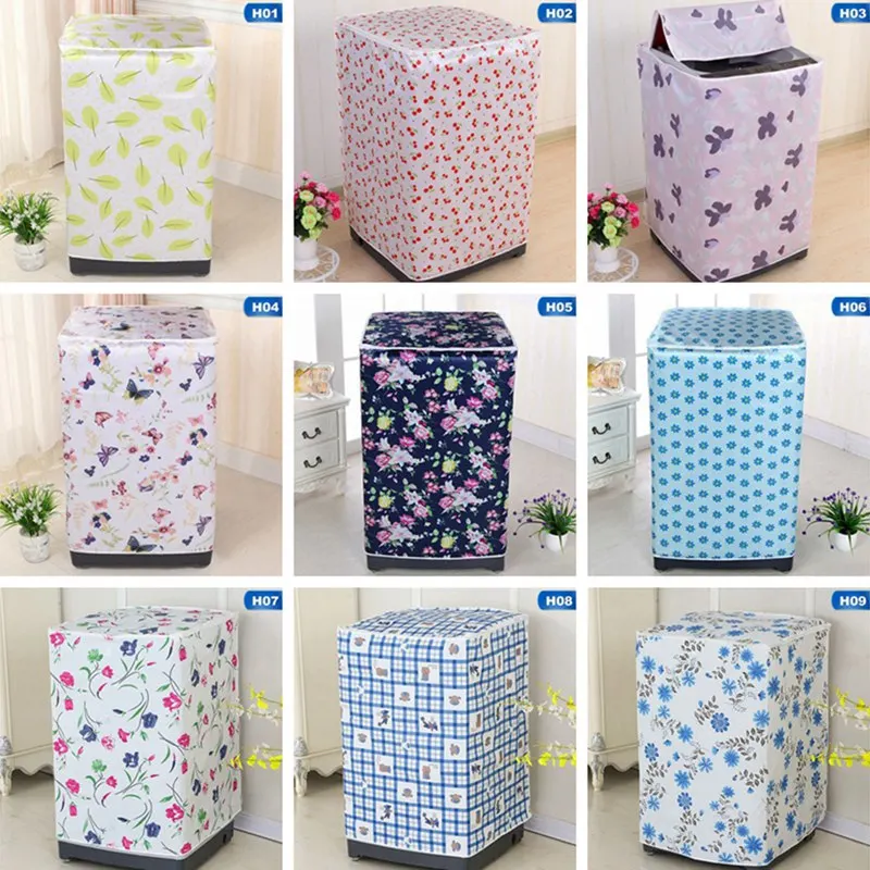 

A Waterproof Washing Machine Dryer Cover Home Automatic Roller Laundry Zippered Dustproof Case Sunscreen Protection Cover