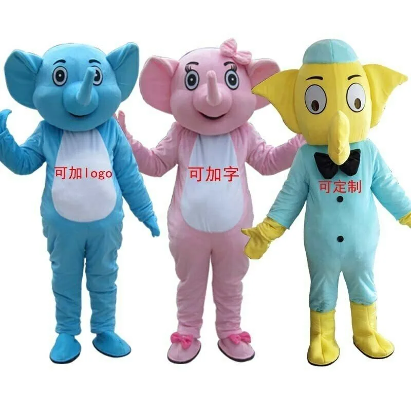 

Cute Elephant Mascot Costume Cosplay Party Game Dress Outfit Halloween Adults Event Apparel Cartoon Character Birthday Clothes